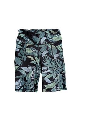 Bebe Sport Palms Pattern Black Biker Shorts Size M